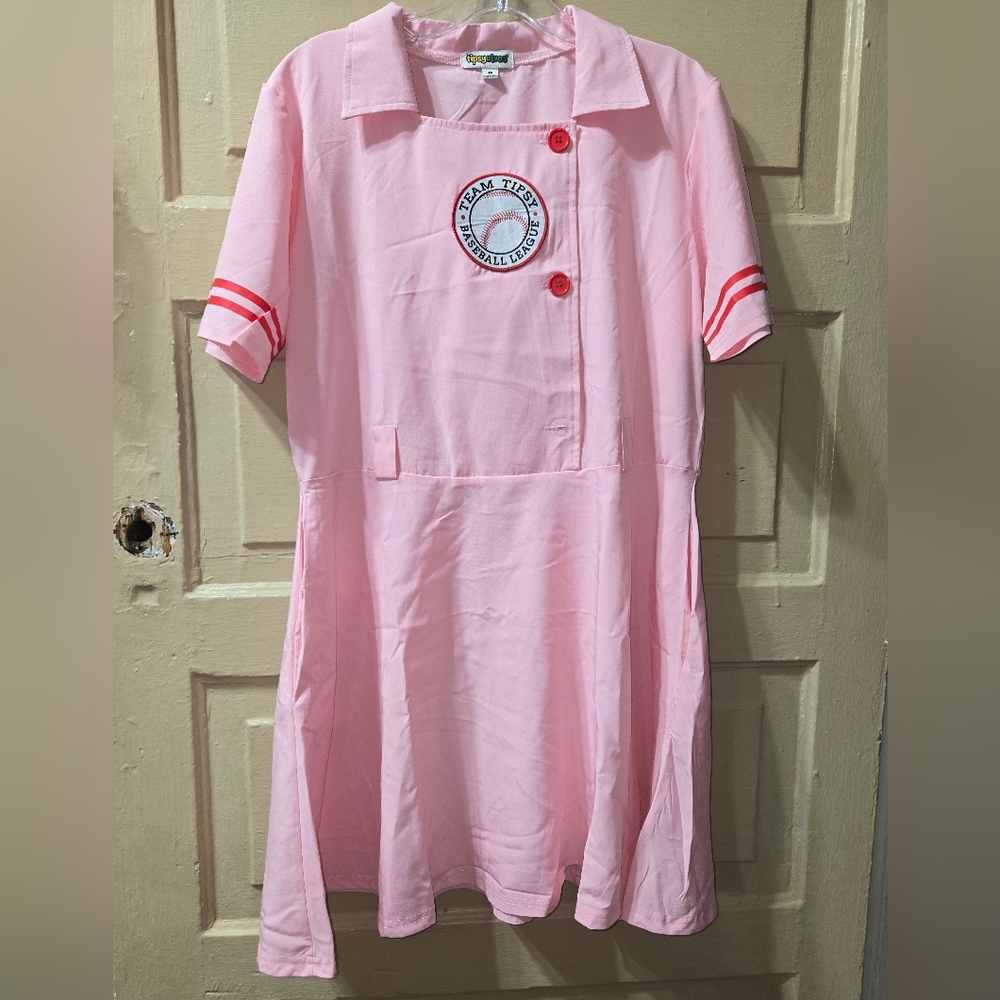 Tipsy Elves Pink Baseball Player Dress Costume *Dress Only* NWT